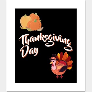 ThanksGiving Day Pumpkin Turkey Posters and Art